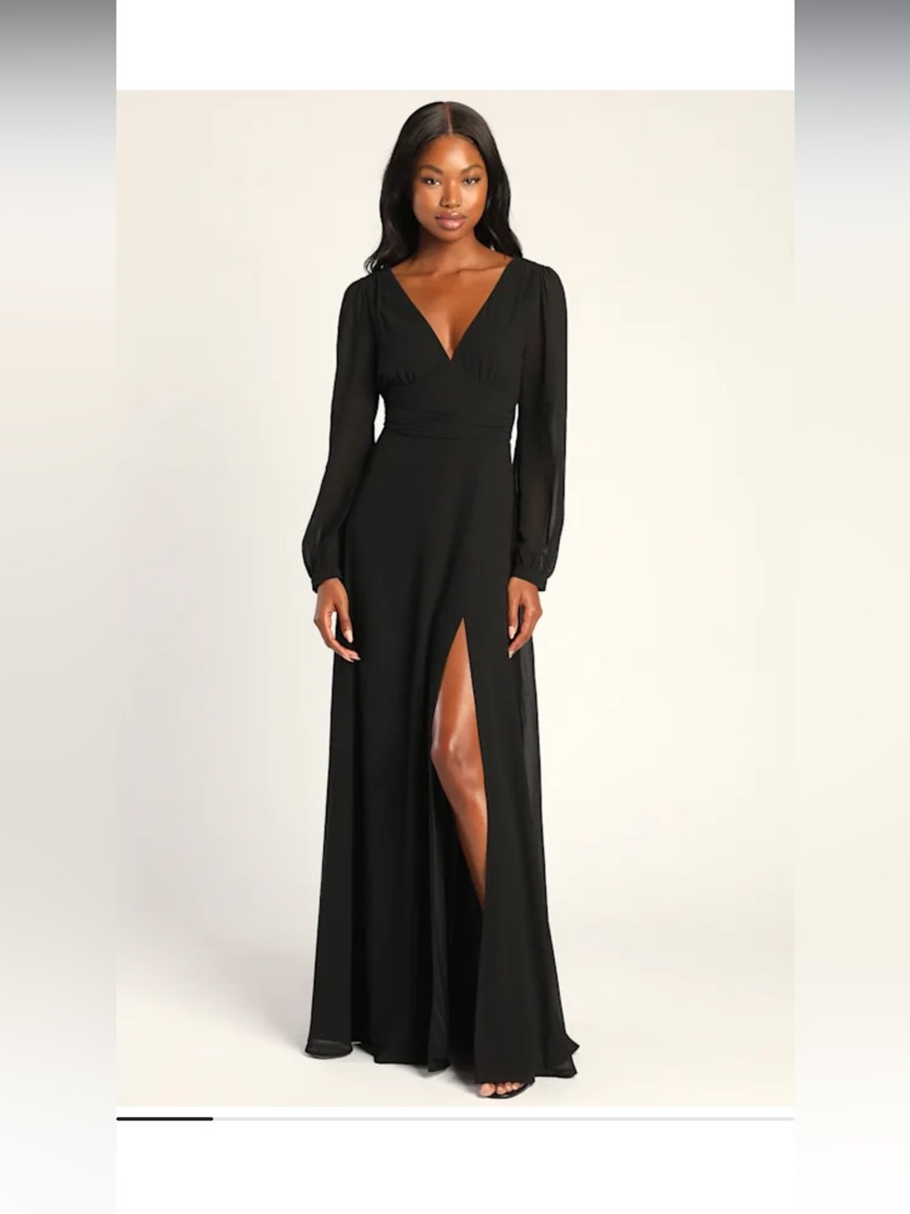 Love You So Black Long Sleeve Maxi Dress  | Like New | Small